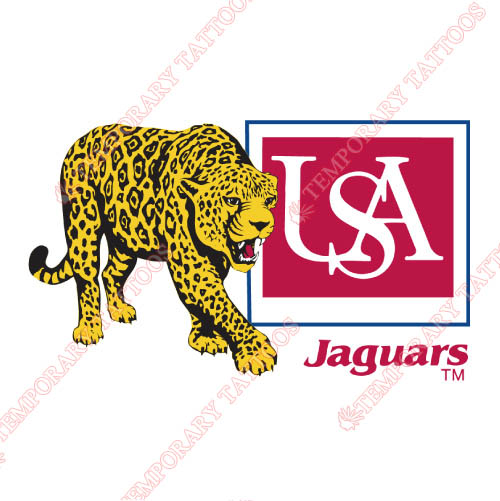 South Alabama Jaguars Customize Temporary Tattoos Stickers NO.6187